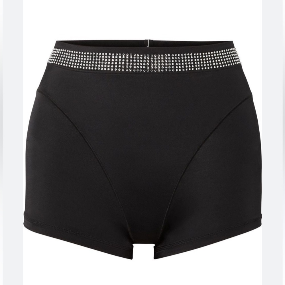 NWT Adam Selman Sport French Cut Shorts with Crystal Waistband‎
